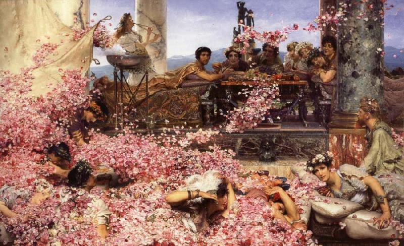 Sir Lawrence Alma-Tadema,OM.RA,RWS The Roses of Heliogabalus Germany oil painting art